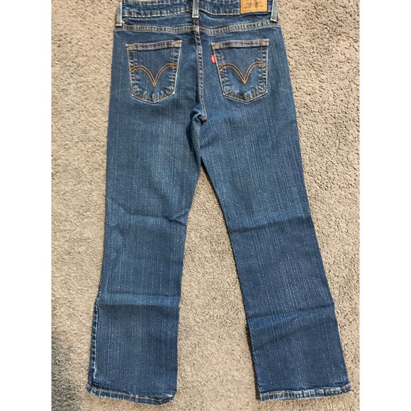 LEVIS 515 Boot Cut Dark Wash Women's jeans Nice EUC Size 8 S - Picture 1 of 7